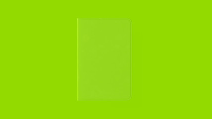 Lime Green Notebook 3d illustration 3d rendering