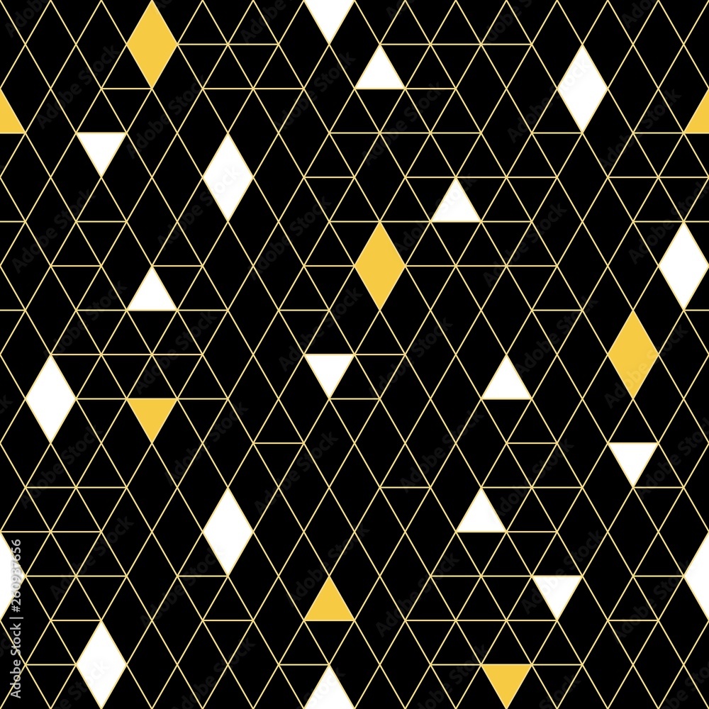 Poster vector seamless pattern in trendy linear style. luxury golden background. vintage texture