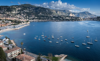 View of th village of Villefranche, south of France
