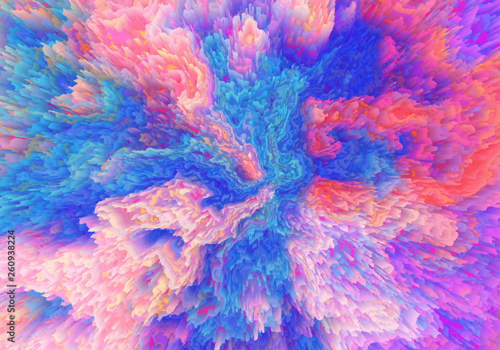 Poster bright colorful vector explosion texture. abstract holi paint background. rainbow colored banner des
