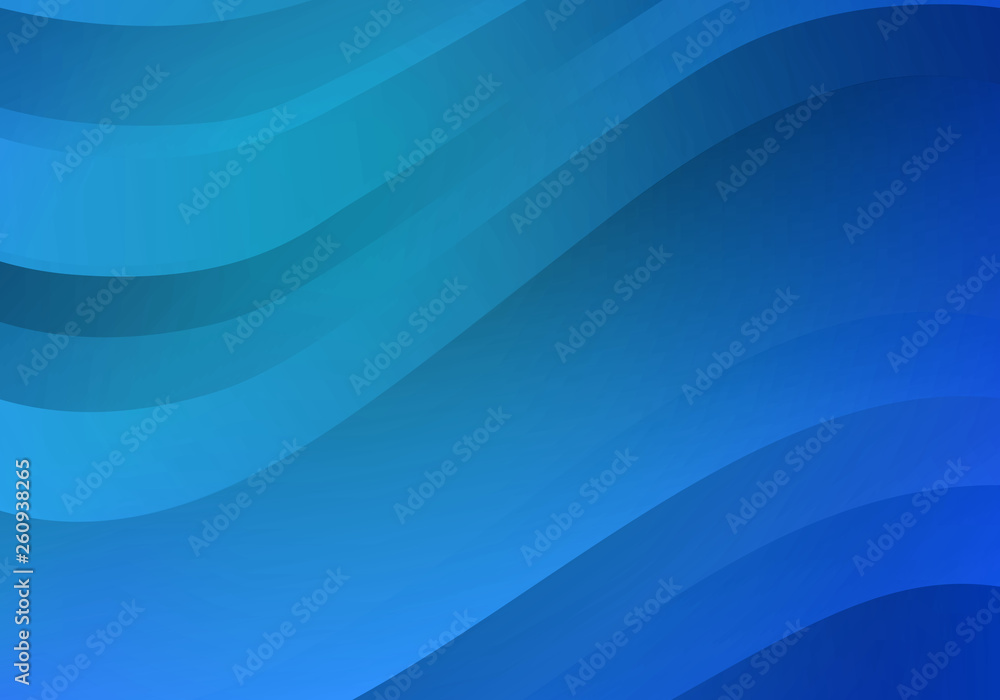 Poster Abstract Background with Blue Gradient Waves. Vector Minimal Banner