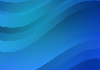 Abstract Background with Blue Gradient Waves. Vector Minimal Banner