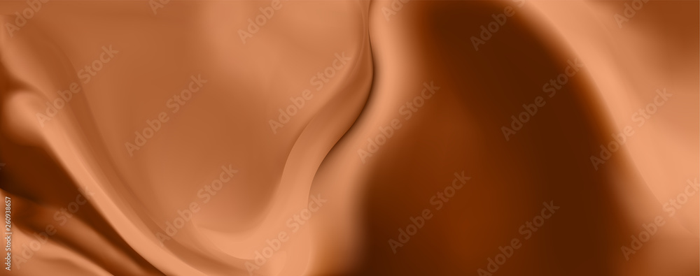 Aufkleber Abstract Background with Flowing Salted Caramel. Vector Sweet Texture. Background for Packaging Design and Advertisement