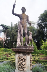 Statues in the park of Villa Corsini, Florence, Italy