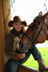 person with horse