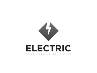 electric thunder storm logo and icon vector illustration design template