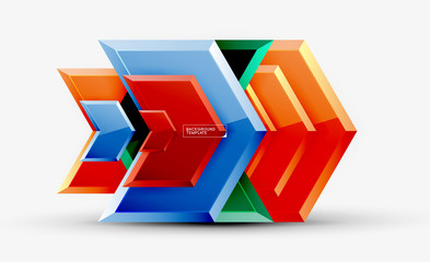 Techno arrow background, template design