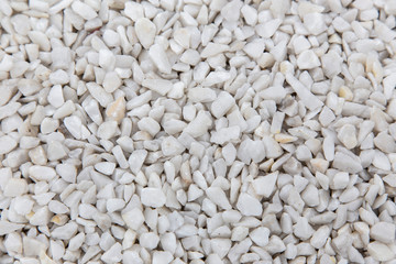 White stone gravel background texture. 