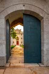 Entrance Door to the Suleymaniye Mosque on sunrise