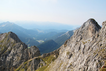 Obraz premium The top of Karwendel, Mittenwald, Germany 
