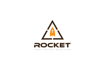 rocket logo and icon vector illustration design Template