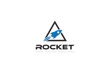 rocket logo and icon vector illustration design Template