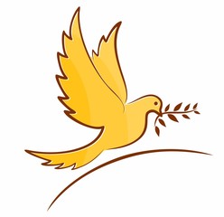 Fototapeta premium A symbol of the stylized flying bird.