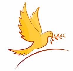 Fototapeta premium A symbol of the stylized flying bird.