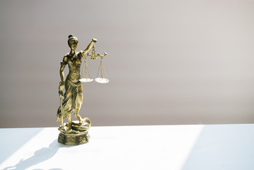 Law and Justice concept image, Gray background