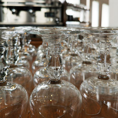 comptoir de brasserie - verres