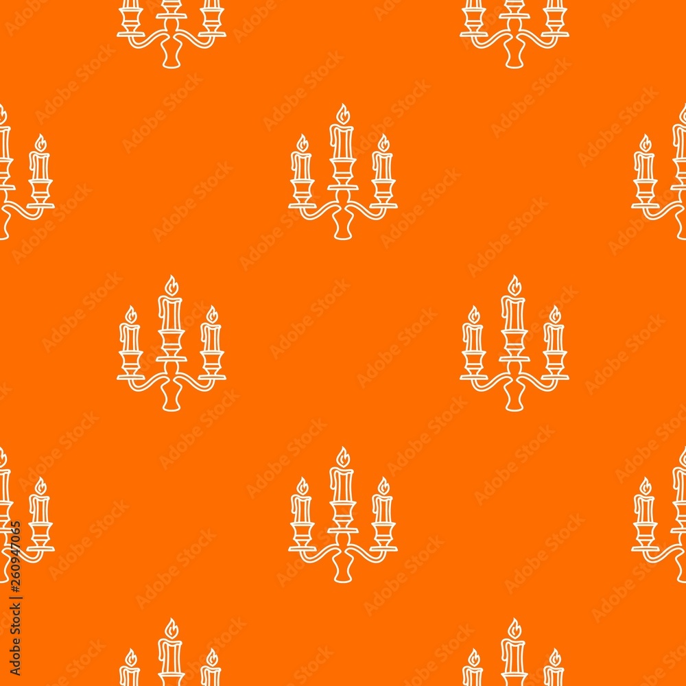 Poster candelabra candle pattern vector orange for any web design best
