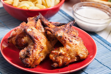 Tasty baked chicken wings