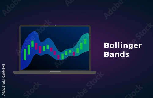 Bollinger Bands Technical Analysis Indicator Cloud On Stock Market - 