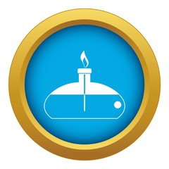 Spiritlamp icon blue vector isolated on white background for any design