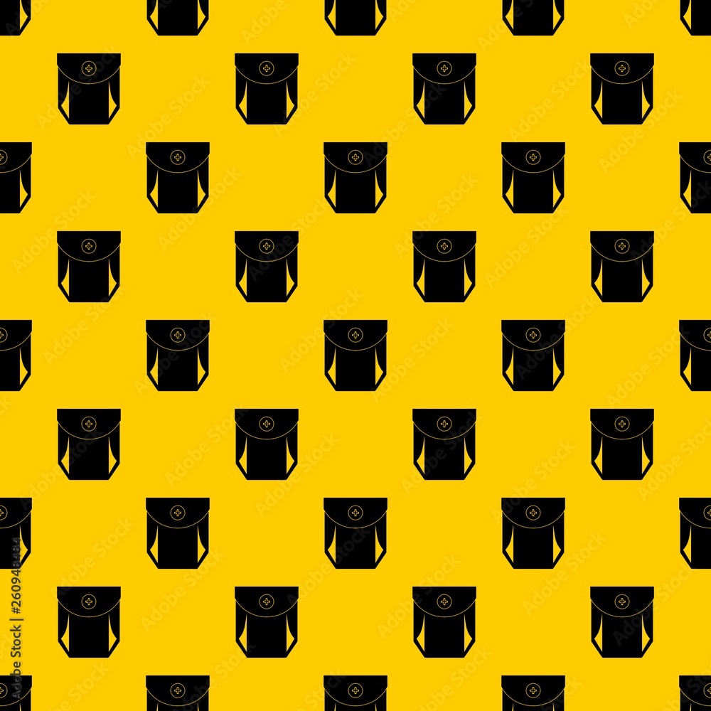 Poster jeans pocket with button pattern seamless vector repeat geometric yellow for any design