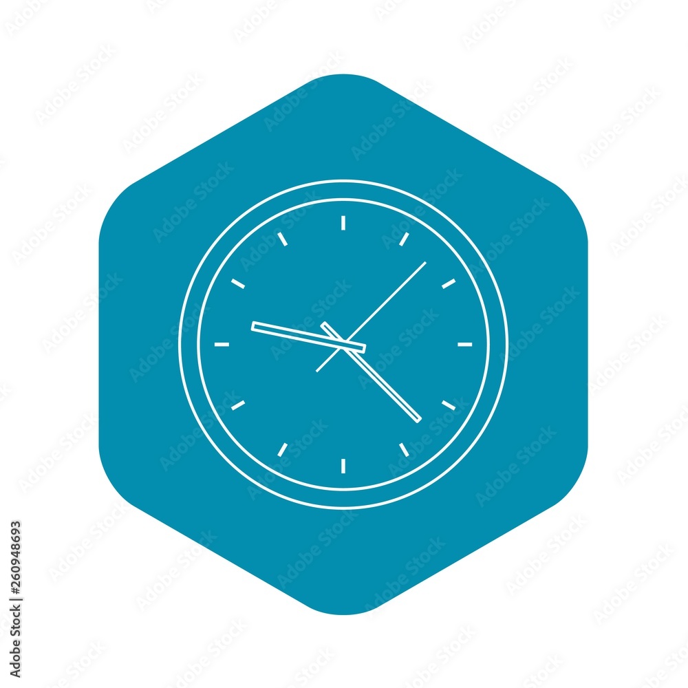 Poster clock icon. outline illustration of clock vector icon for web