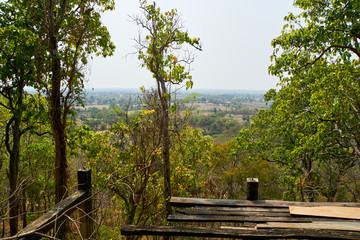 Fototapeta na wymiar Mountain vew from Sambok Pagoda, Kratie, Cambodia.