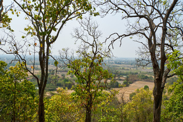 Mountain vew from Sambok Pagoda, Kratie, Cambodia.