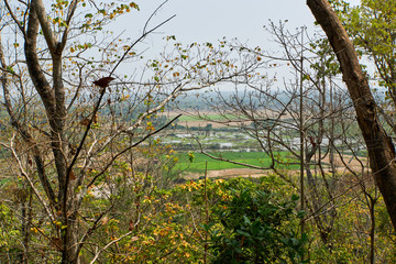 Mountain vew from Sambok Pagoda, Kratie, Cambodia.