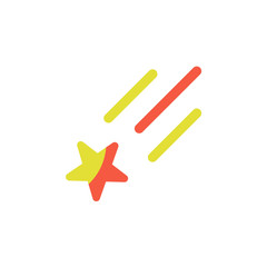 falling star icon. vector illustration