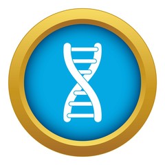 DNA strand icon blue vector isolated on white background for any design