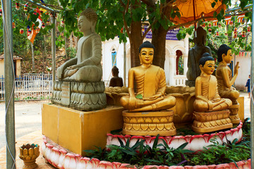 Circle of Buddha statue, Sambok Pagoda Kratie