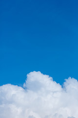 Blue sky with clouds background.Sky daylight. Natural sky composition. Element of design.