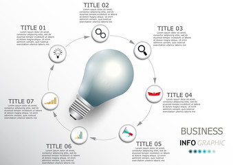 Infographics vector design and marketing icons can be used for workflow layout, diagram, annual report, web design.