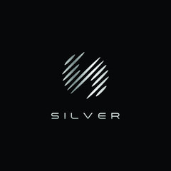 Modern S Letter Silver logo for technology business all company with modern high end look