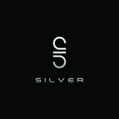 Modern S Letter Silver logo for technology business all company with modern high end look