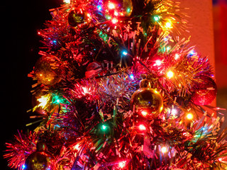 Obraz na płótnie Canvas Christmas tree colors and decorations