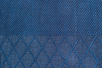 藍染の木綿　布地テクスチャ