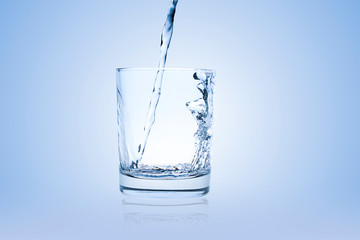 Water splash in a glass