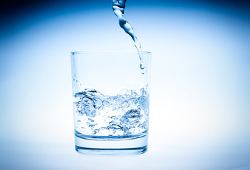 Water splash in a glass