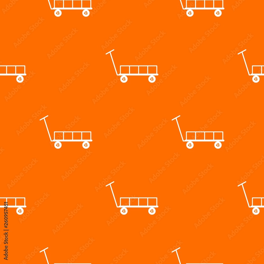 Poster big trolley pattern vector orange for any web design best