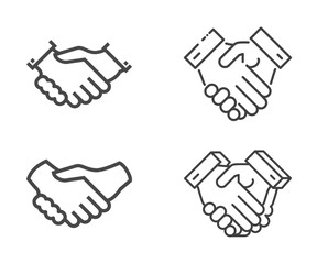 Obraz premium Handshake Icons Set