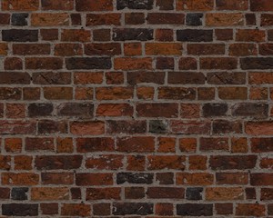 Red brick wall background background copy space 3d illustrations. – Illustration  