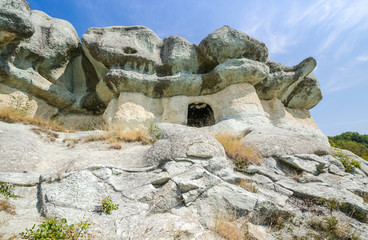 Fototapeta na wymiar The thracian rock tomb near the village of Pchelari, Bulgaria