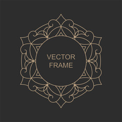 Monogram line vintage frame