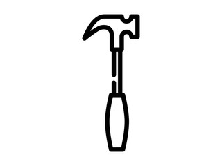 hammer line vector icon