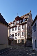 Fototapeta na wymiar Nürnberg - Altes Haus in der Kappengasse