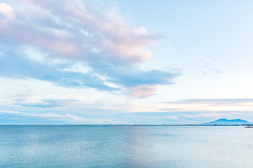 Paisaje marino con nubes. Delta del Ebro