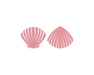 Scallop logo template vector icon illustartion design 
