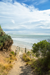 boulders at the beach of Moeraki New Zealand